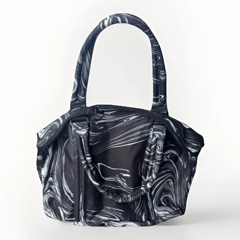 Herschel‎ Supply Company Strand Paint Pour Black Duffle Bag Diaper Gym Travel